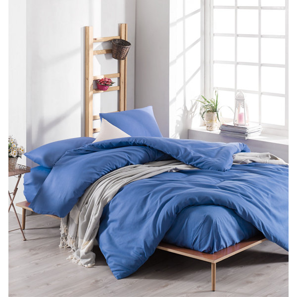 East Urban Home Cotton Blend Duvet Cover Set Wayfair
